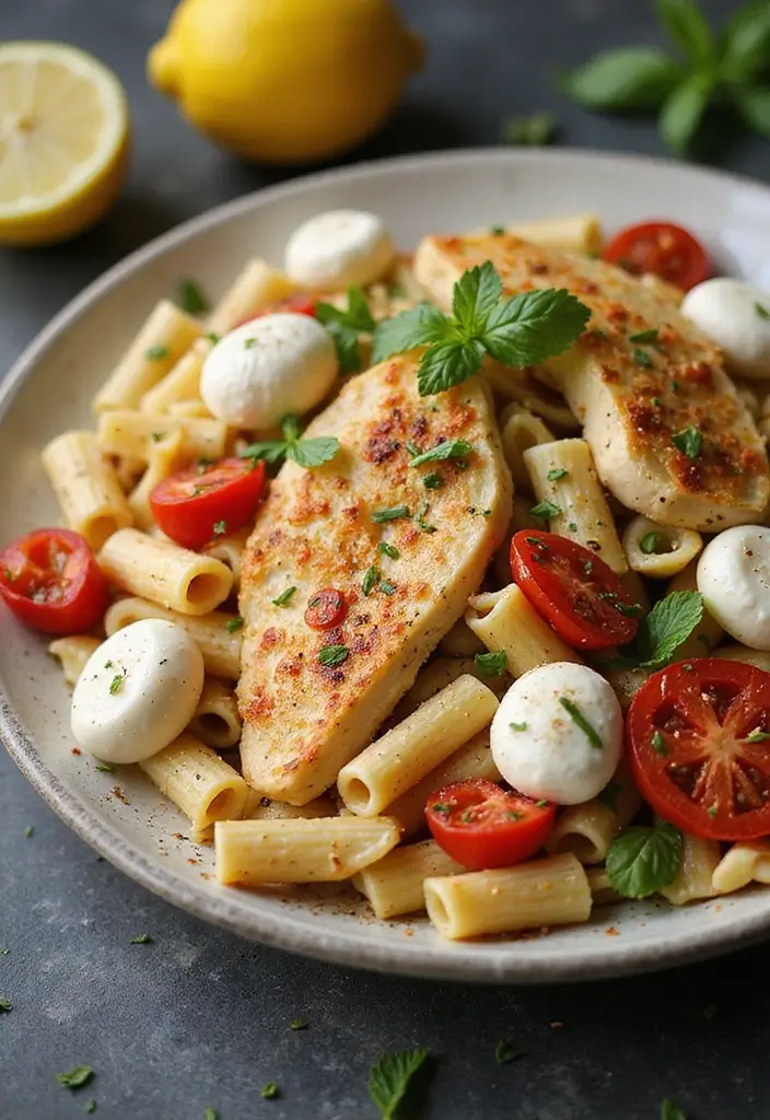 30 Chicken Pasta Salad Recipes for Easy Dinners - 19. Zesty Italian Chicken Pasta Salad