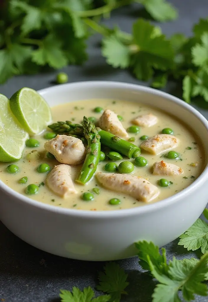 30 Chicken Vegetable Soup Recipes Full of Comfort - 11. Chicken and Asparagus Soup