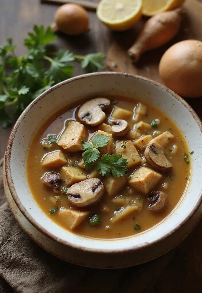 30 Chicken Vegetable Soup Recipes Full of Comfort - 13. Chicken and Mushroom Soup