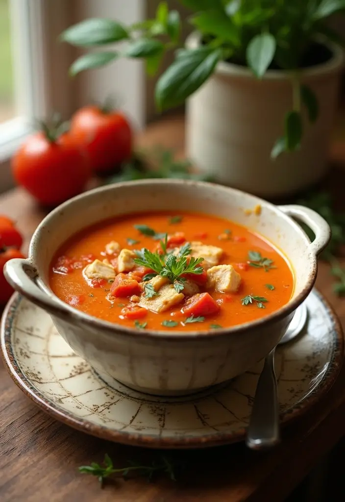 30 Chicken Vegetable Soup Recipes Full of Comfort - 18. Chicken and Tomato Soup