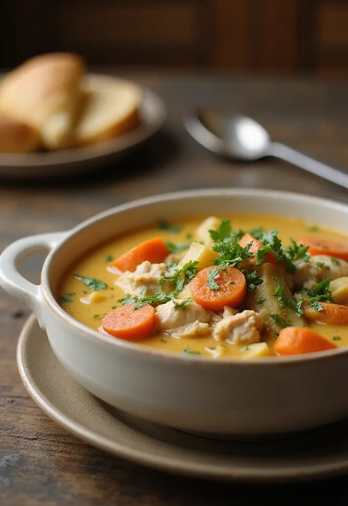 30 Chicken Vegetable Soup Recipes Full of Comfort - 2. Creamy Chicken and Veggie Delight