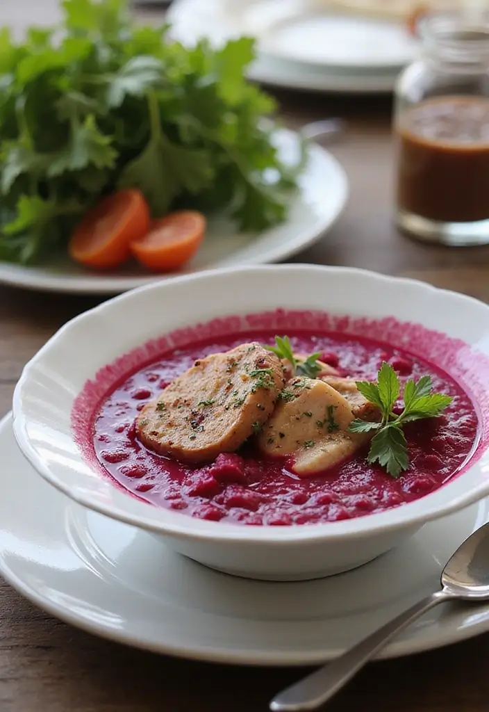 30 Chicken Vegetable Soup Recipes Full of Comfort - 23. Chicken and Beet Soup