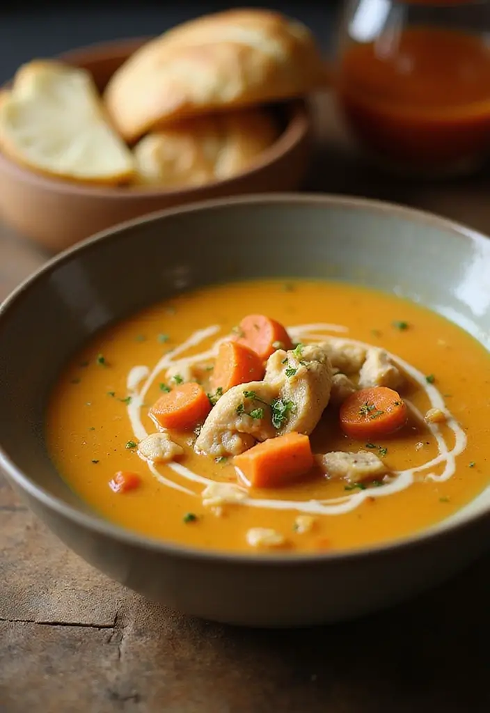 30 Chicken Vegetable Soup Recipes Full of Comfort - 25. Chicken and Carrot Ginger Soup