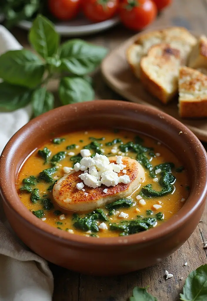 30 Chicken Vegetable Soup Recipes Full of Comfort - 7. Mediterranean Chicken and Spinach Soup