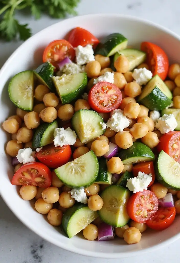 30 Chickpea Salad Recipes Packed with Protein - 1. Classic Mediterranean Chickpea Salad