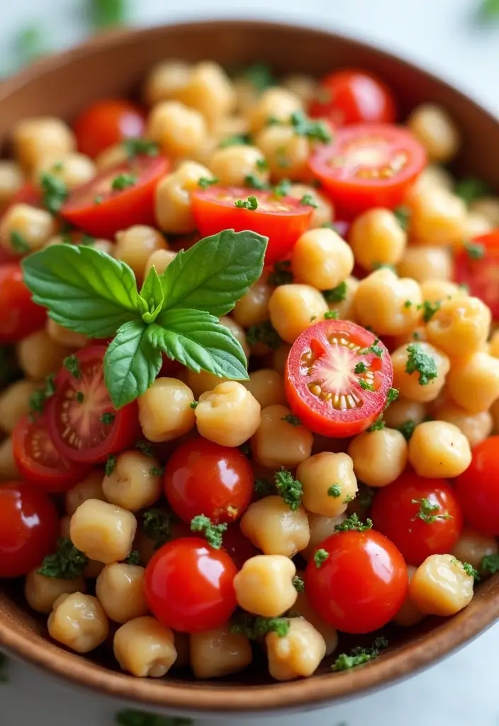 30 Chickpea Salad Recipes Packed with Protein - 21. Chickpea and Tomato Salad