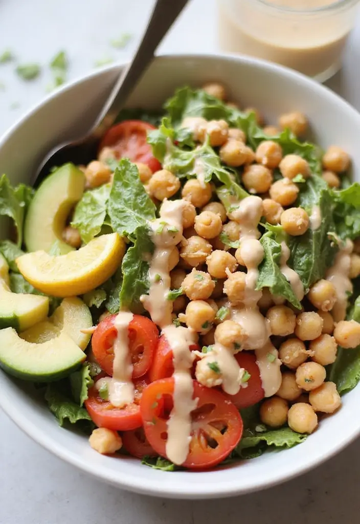 30 Chickpea Salad Recipes Packed with Protein - 30. Chickpea Salad with Sesame Dressing