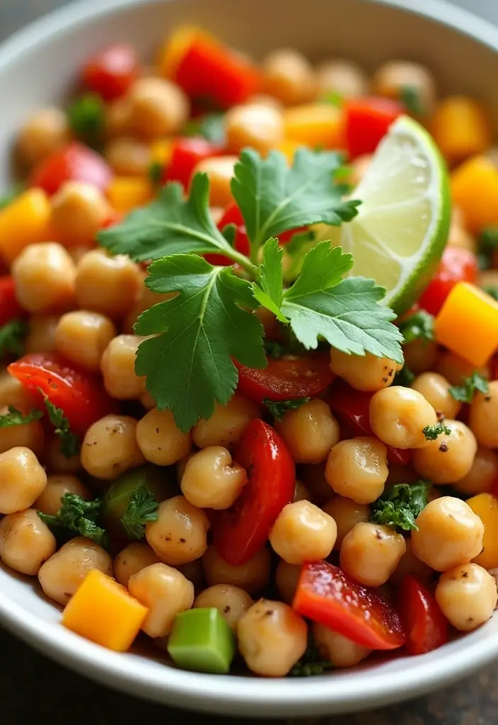 30 Chop Salad Recipes Bursting with Flavor - 15. Zesty Cilantro Lime Chickpea Salad