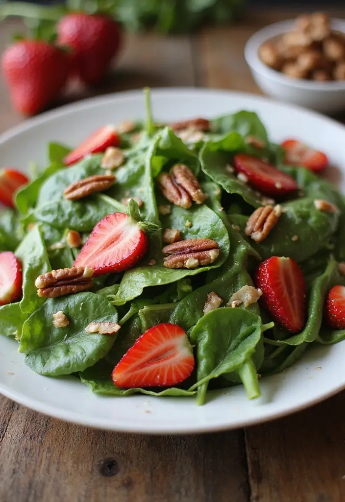 30 Chop Salad Recipes Bursting with Flavor - 23. Spinach and Strawberry Salad
