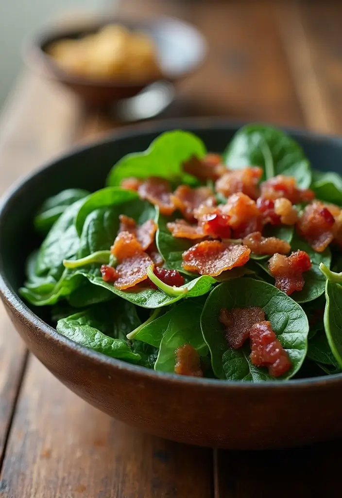 30 Chop Salad Recipes Bursting with Flavor - 26. Warm Spinach and Bacon Salad