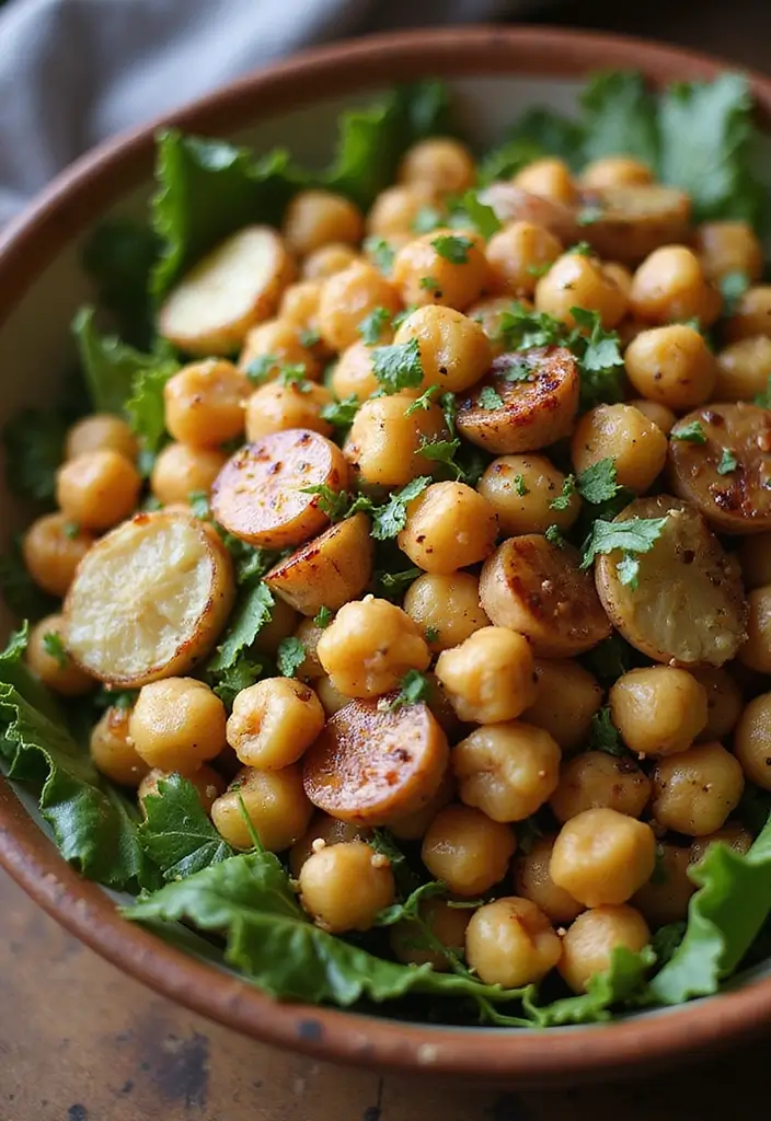 30 Chop Salad Recipes Bursting with Flavor - 28. Roasted Garlic and Chickpea Salad