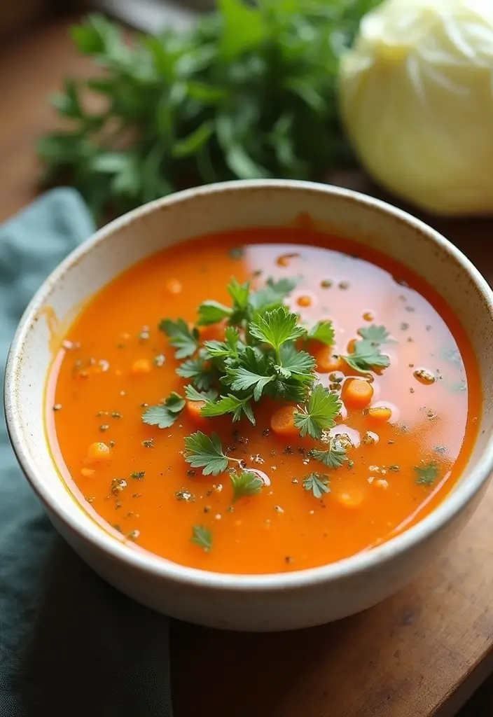 30 Cozy Cabbage Soup Recipes Packed with Flavor - 10. Cabbage and Carrot Soup