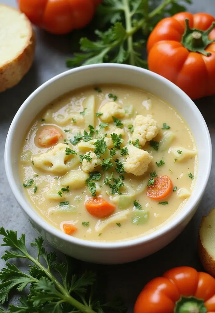 30 Cozy Cabbage Soup Recipes Packed with Flavor - 11. Cabbage and Cauliflower Soup