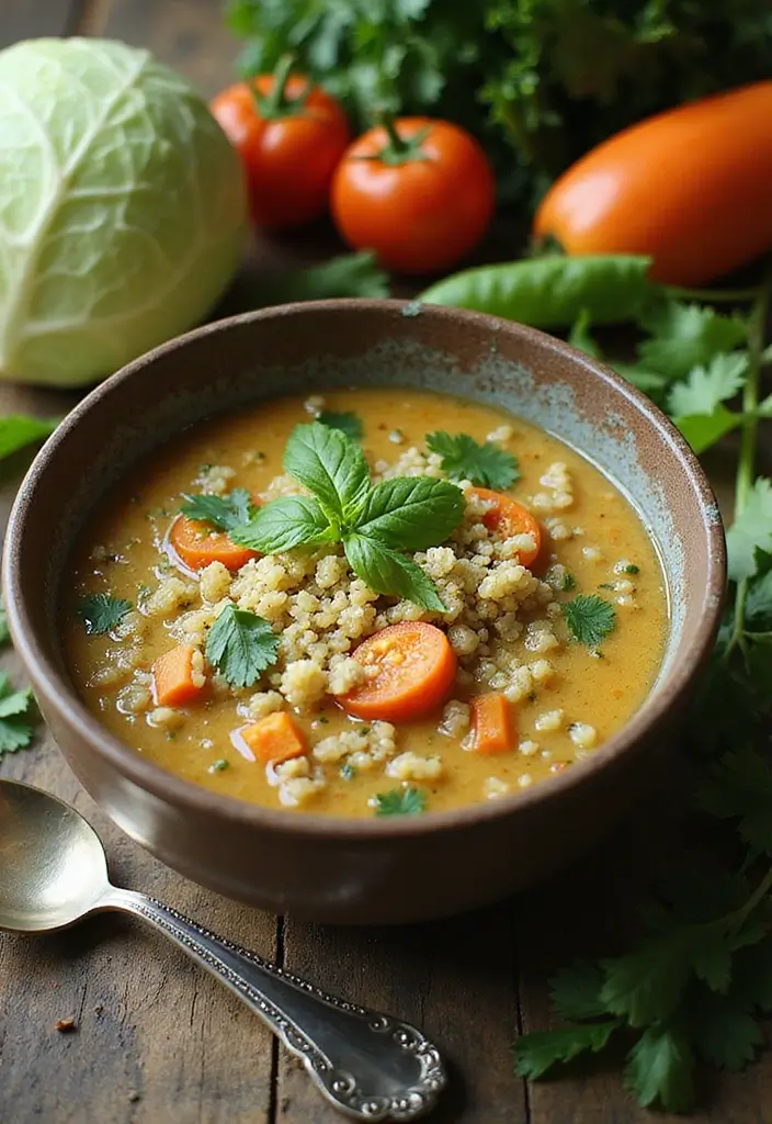 30 Cozy Cabbage Soup Recipes Packed with Flavor - 27. Cabbage and Quinoa Soup