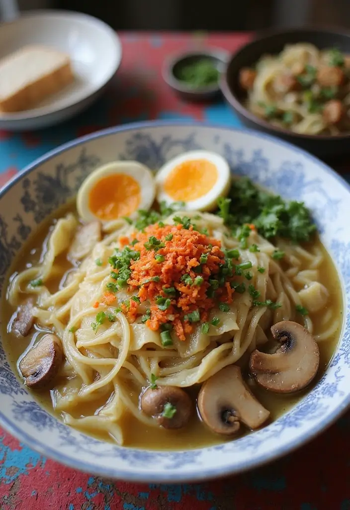 30 Cozy Cabbage Soup Recipes Packed with Flavor - 28. Cabbage and Mushroom Ramen Soup