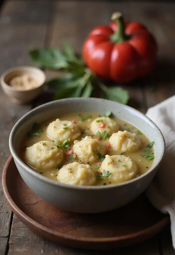 30 Cozy Cabbage Soup Recipes Packed with Flavor - 30. Cabbage and Potato Dumpling Soup