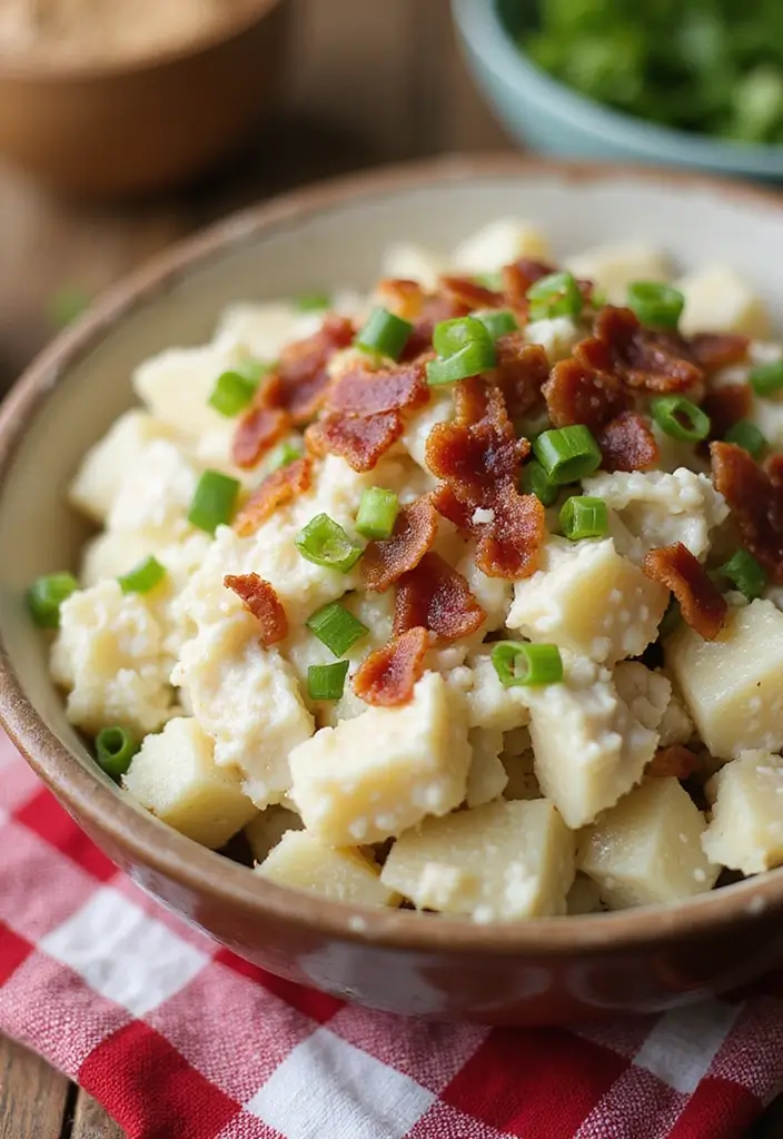 30 Creamy Potato Salad Recipes for BBQs and Picnics - 15. Bacon Ranch Potato Salad