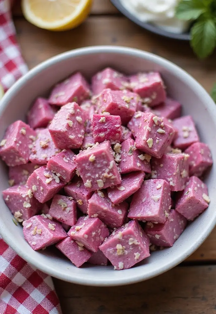 30 Creamy Potato Salad Recipes for BBQs and Picnics - 16. Creamy Beet Potato Salad