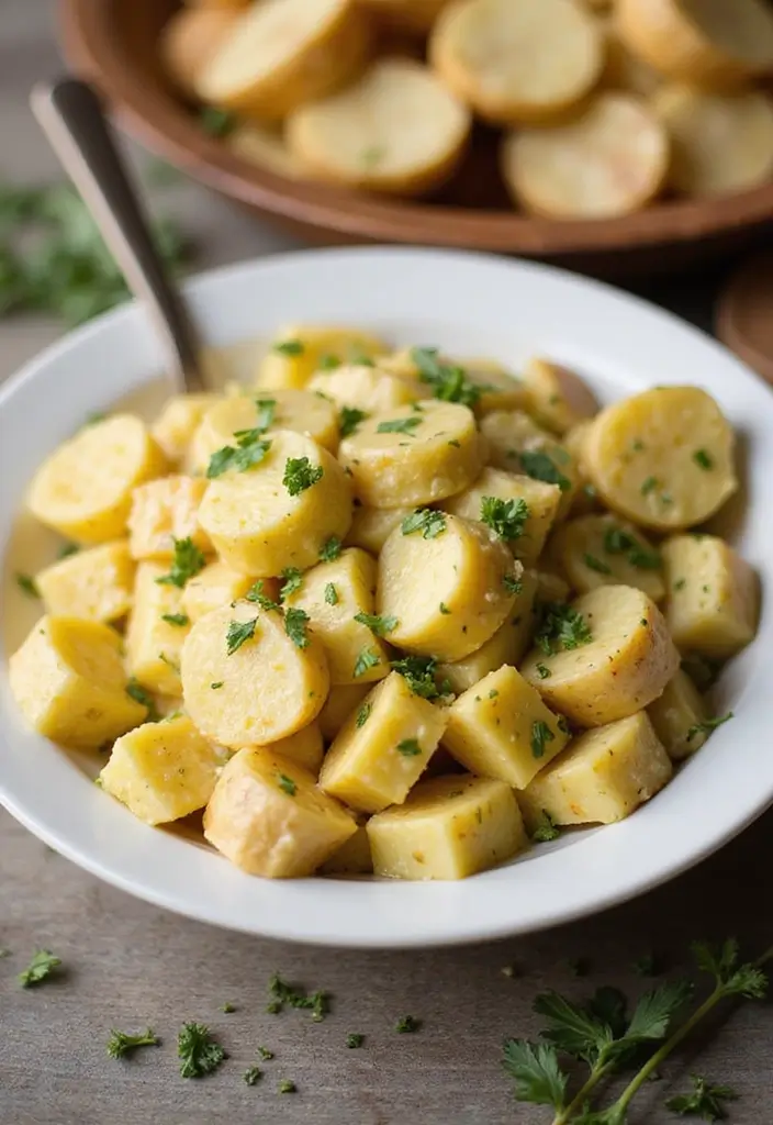 30 Creamy Potato Salad Recipes for BBQs and Picnics - 19. Honey Mustard Potato Salad