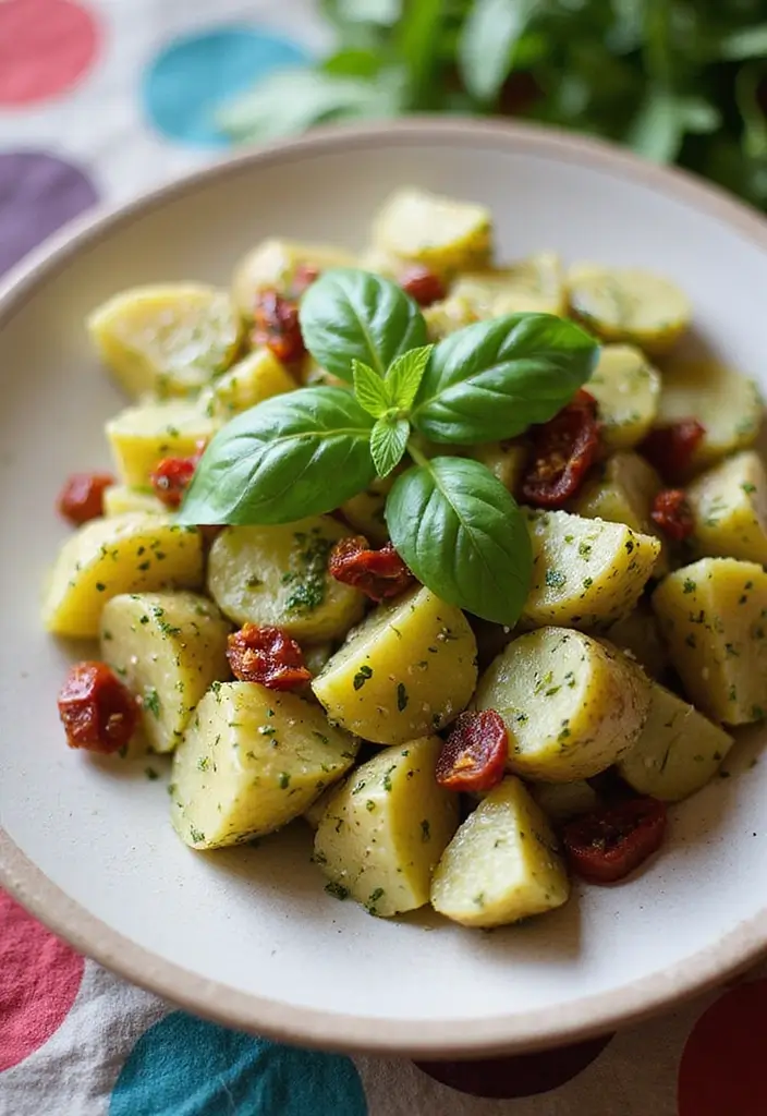 30 Creamy Potato Salad Recipes for BBQs and Picnics - 20. Pesto Potato Salad