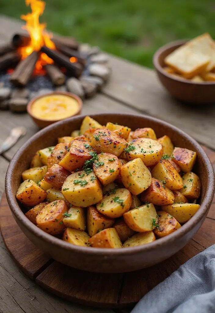 30 Creamy Potato Salad Recipes for BBQs and Picnics - 26. Fire-Roasted Potato Salad