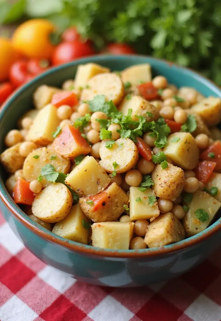 30 Creamy Potato Salad Recipes for BBQs and Picnics - 27. Chickpea Potato Salad