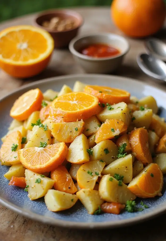30 Creamy Potato Salad Recipes for BBQs and Picnics - 30. Orange and Ginger Potato Salad