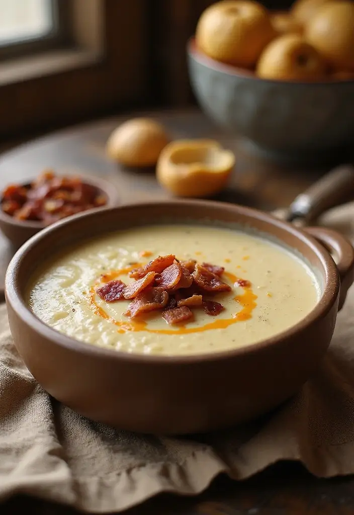30 Creamy Potato Soup Recipes to Try This Season - 10. Creamy Potato Soup with Bacon