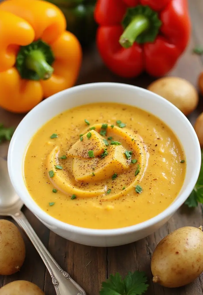 30 Creamy Potato Soup Recipes to Try This Season - 30. Creamy Potato and Bell Pepper Soup
