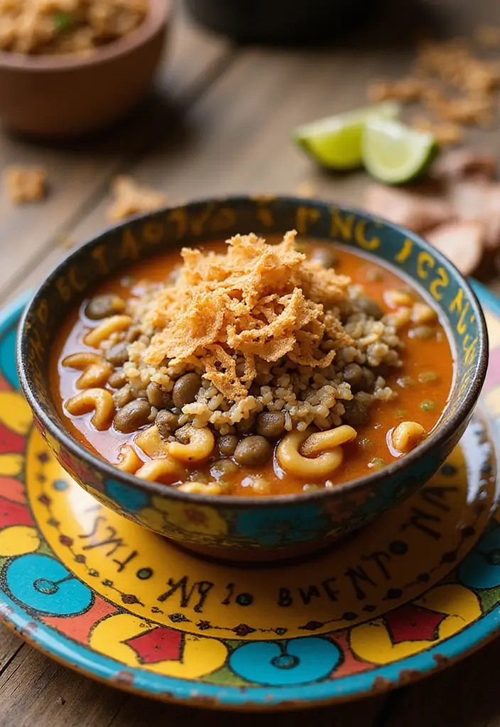 30 Delightful Noodle Soup Recipes from Around the World - 18. Egyptian Koshari Noodle Soup
