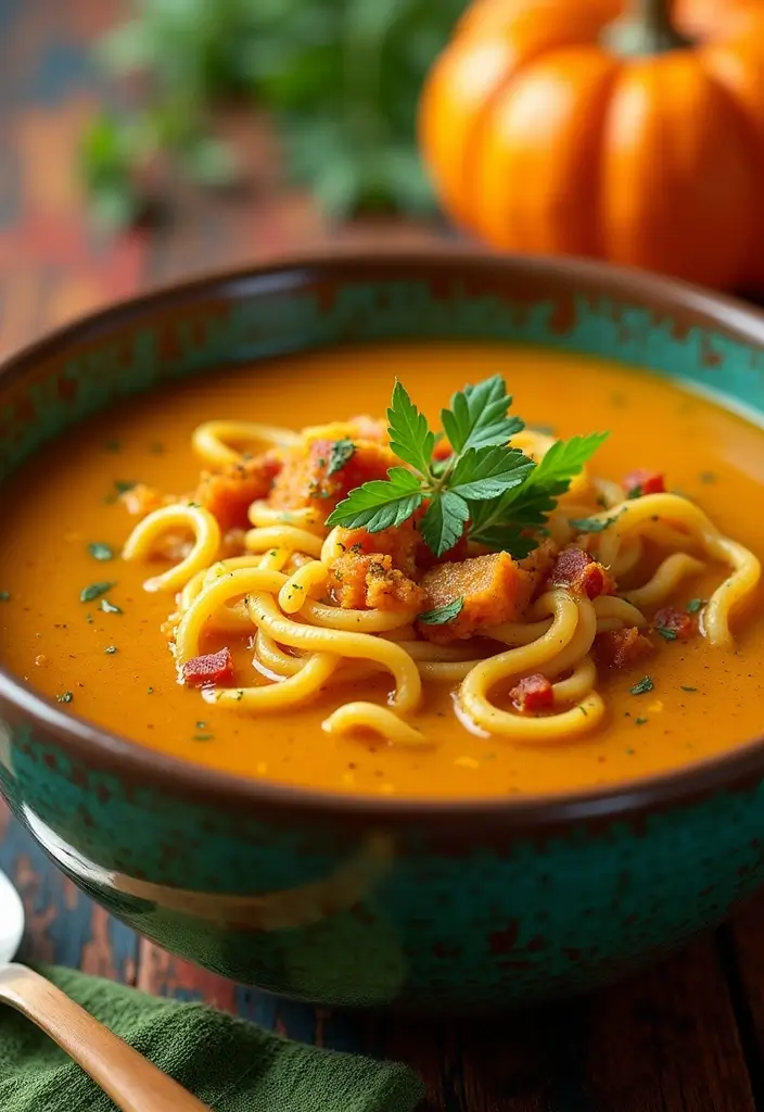 30 Delightful Noodle Soup Recipes from Around the World - 21. Jamaican Pumpkin Soup with Noodles