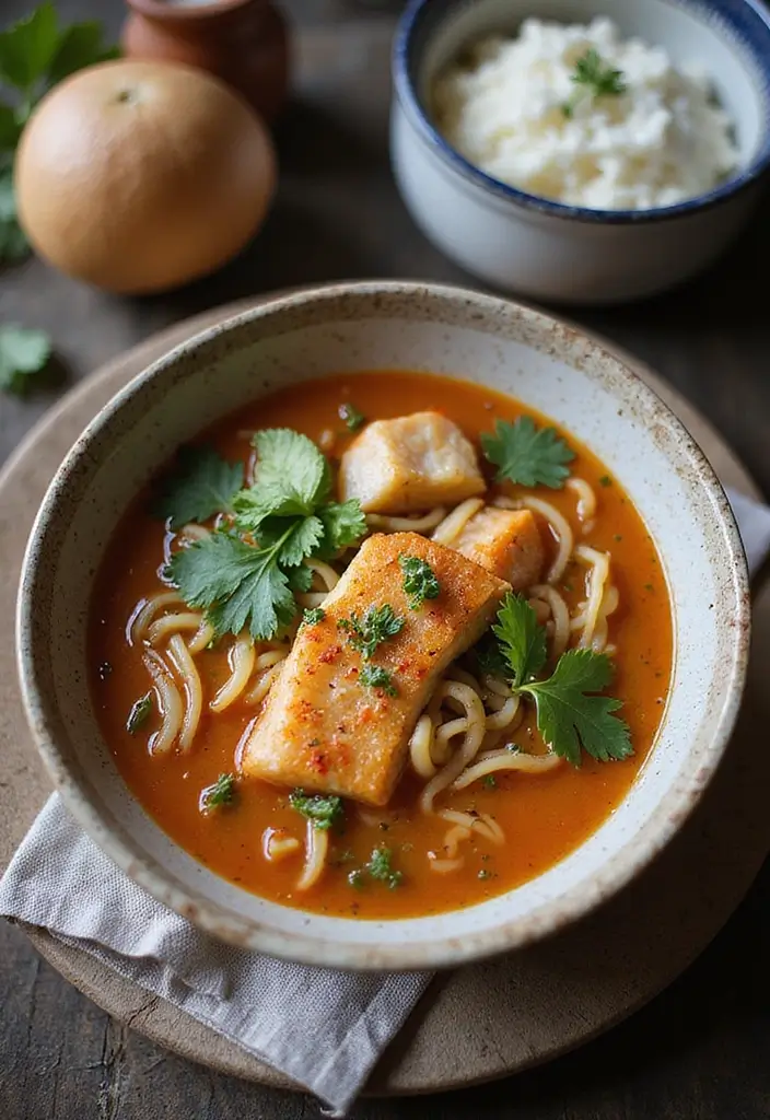 30 Delightful Noodle Soup Recipes from Around the World - 29. Norwegian Fish Noodle Soup (Vegetarian Version)