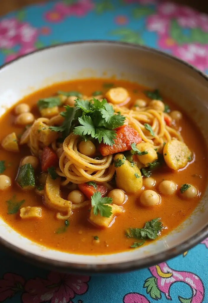 30 Delightful Noodle Soup Recipes from Around the World - 5. Indian Curry Noodle Soup