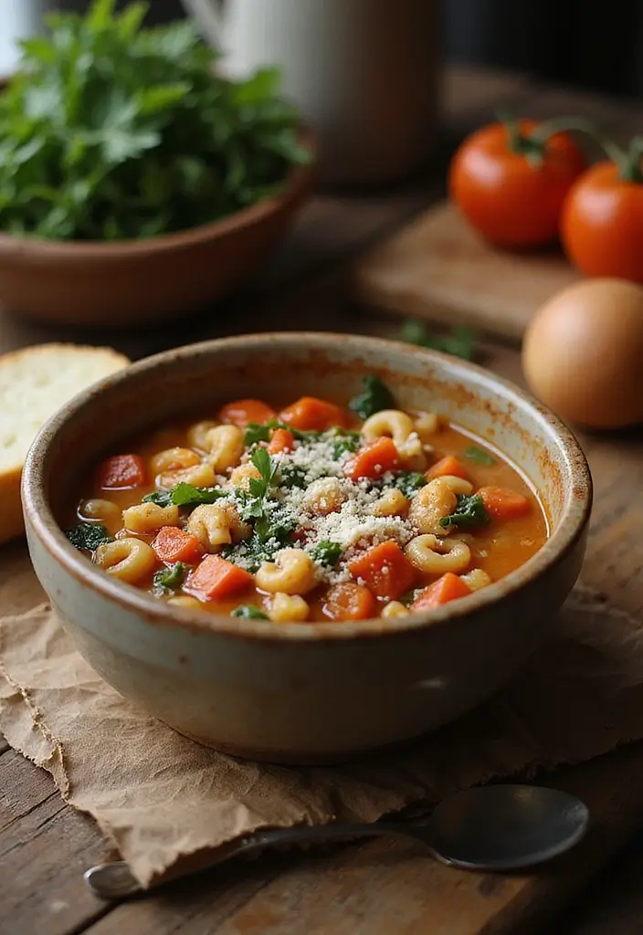 30 Delightful Noodle Soup Recipes from Around the World - 6. Italian Minestrone Soup