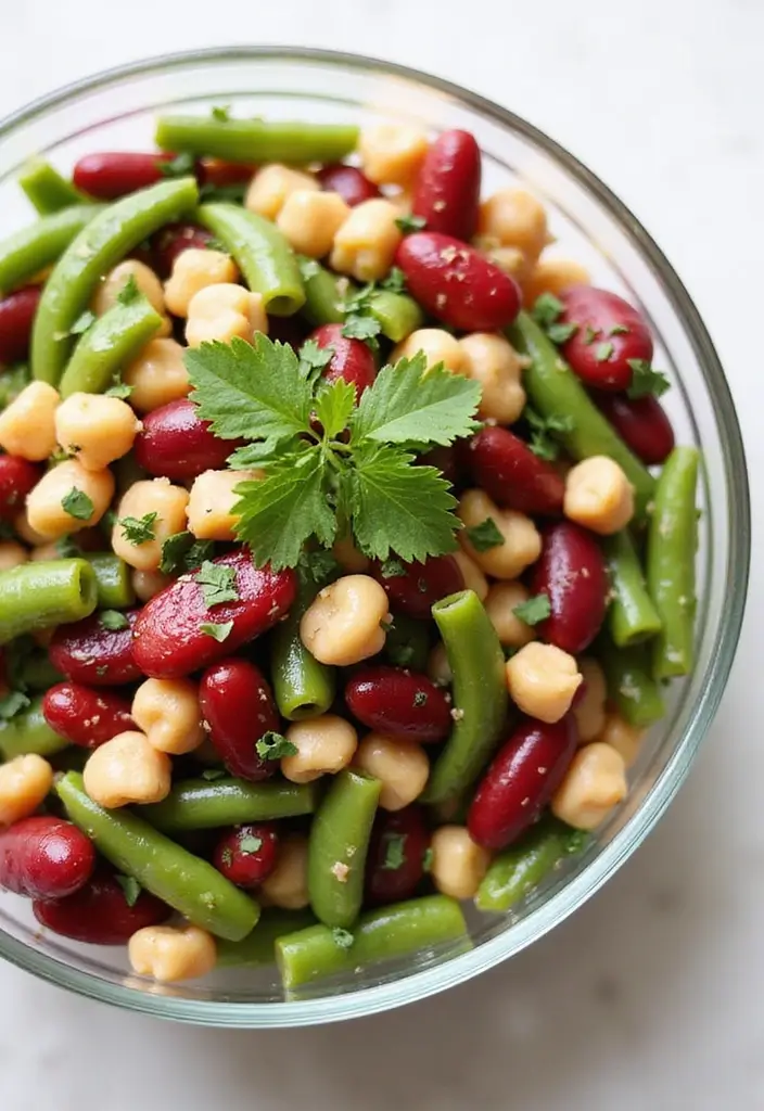 30 Healthy Bean Salad Recipes You’ll Love for Lunch - 1. Classic Three-Bean Salad