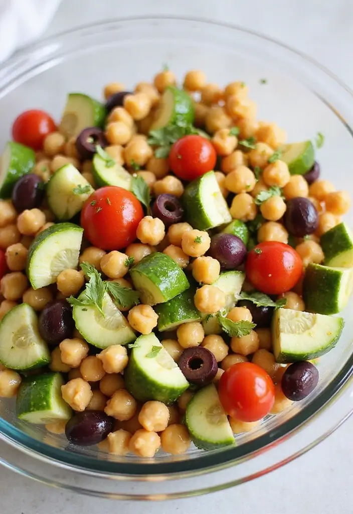 30 Healthy Bean Salad Recipes You’ll Love for Lunch - 2. Mediterranean Chickpea Salad