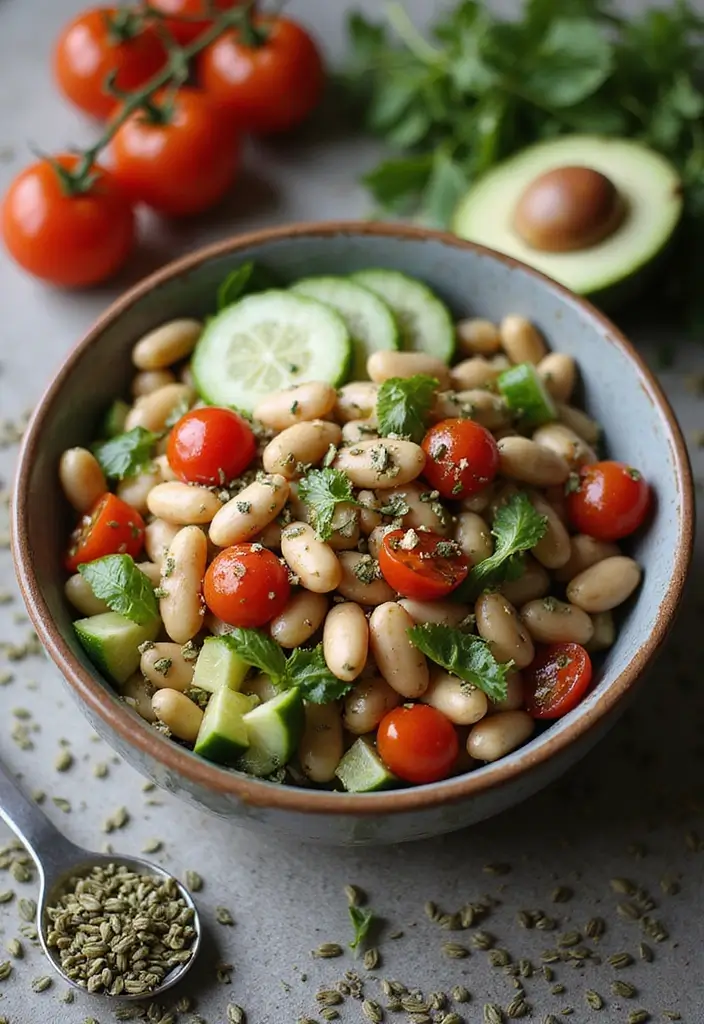 30 Healthy Bean Salad Recipes You’ll Love for Lunch - 23. Bean and Hemp Salad