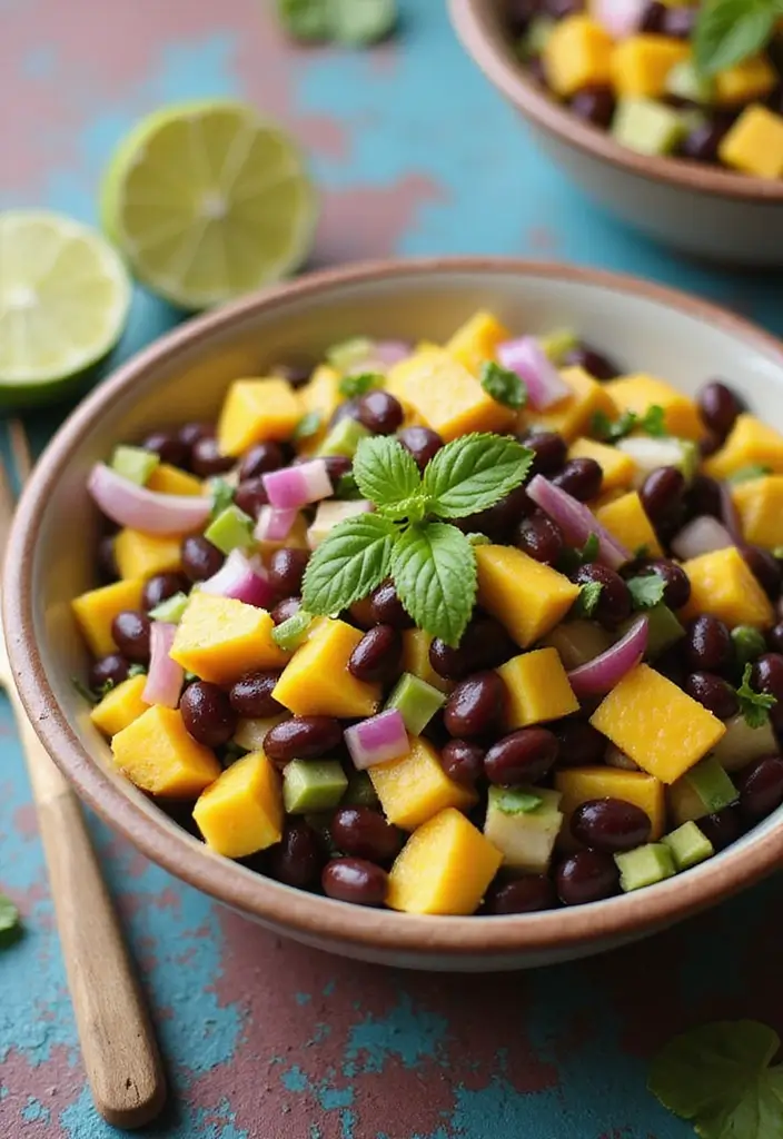 30 Healthy Bean Salad Recipes You’ll Love for Lunch - 24. Bean Salad with Mango and Lime