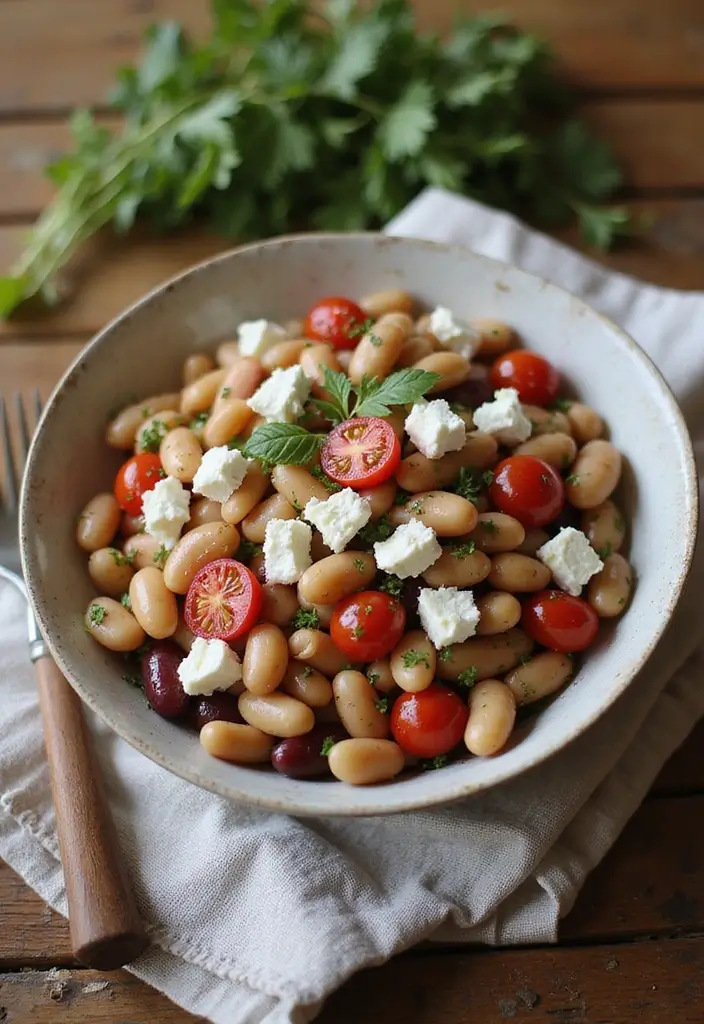 30 Healthy Bean Salad Recipes You’ll Love for Lunch - 26. Tasty Bean Salad with Feta