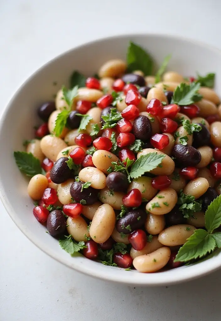 30 Healthy Bean Salad Recipes You’ll Love for Lunch - 28. Bean Salad with Pomegranate Seeds