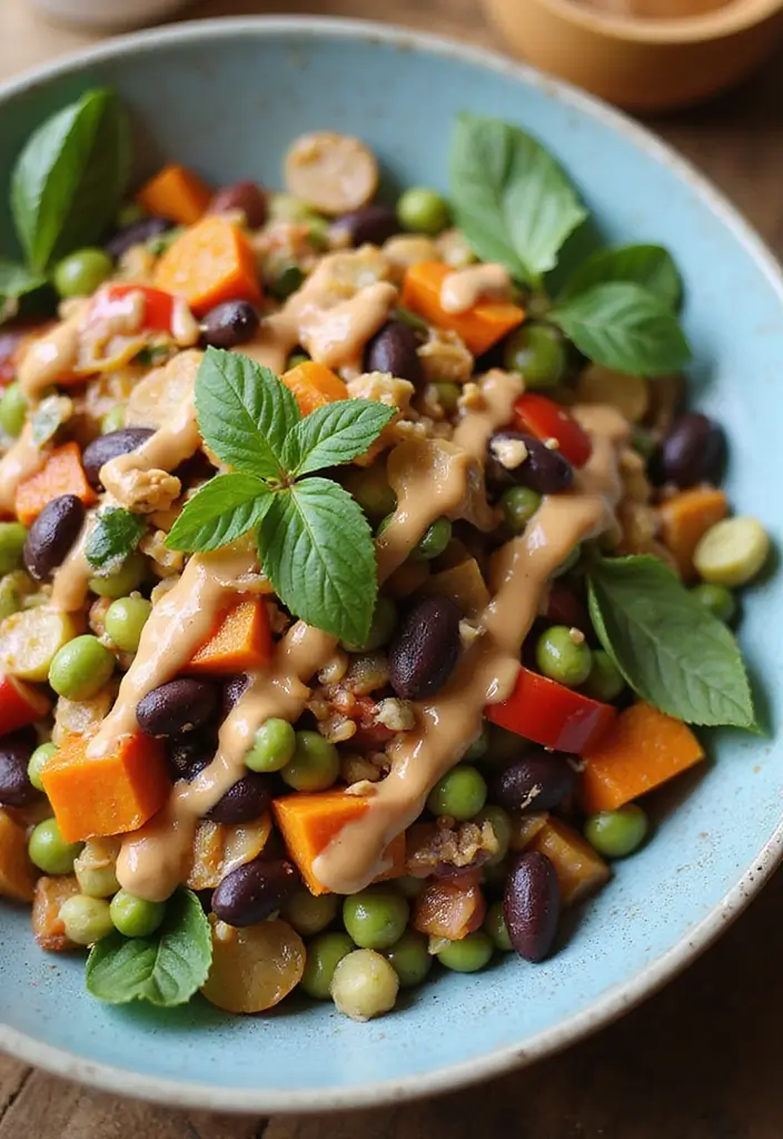 30 Healthy Bean Salad Recipes You’ll Love for Lunch - 5. Thai Bean Salad with Peanut Dressing