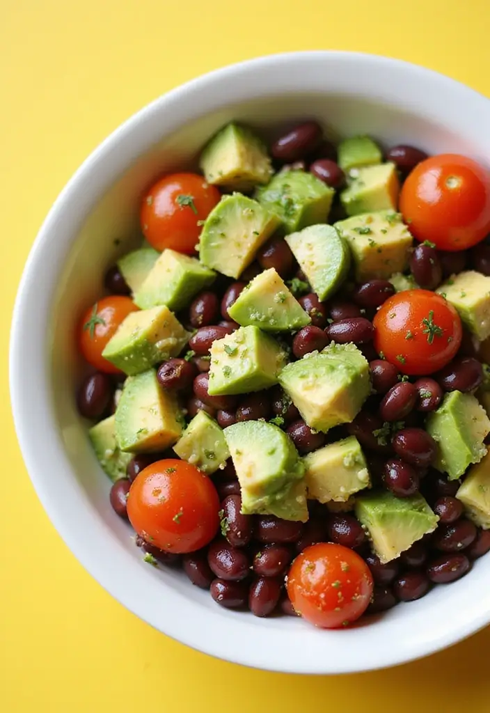 30 Healthy Bean Salad Recipes You’ll Love for Lunch - 7. Colorful Bean Salad with Avocado