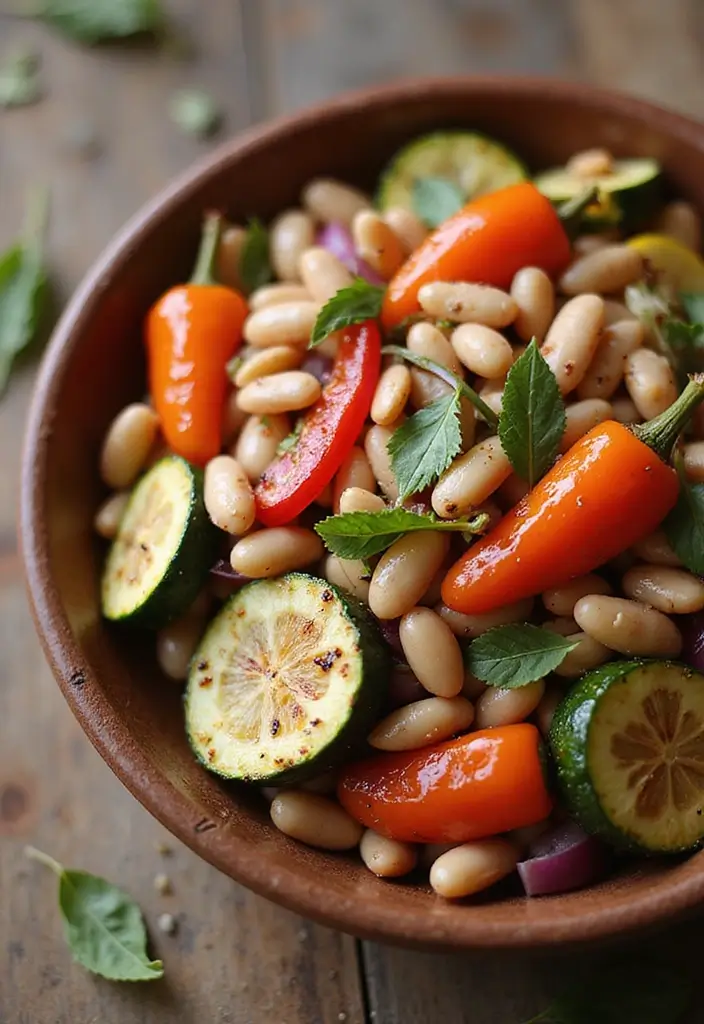 30 Healthy Bean Salad Recipes You’ll Love for Lunch - 8. Bean Salad with Roasted Veggies