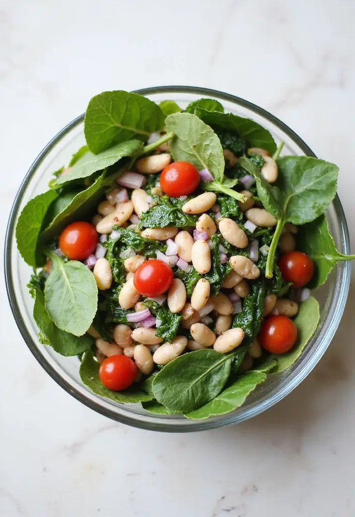 30 Healthy Bean Salad Recipes You’ll Love for Lunch - 9. Chilled White Bean and Spinach Salad