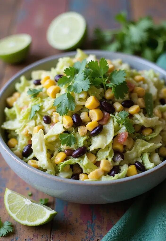 30 Healthy Cabbage Salad Recipes for Light Crisp Meals - 10. Mexican Cabbage Salad with Lime Vinaigrette