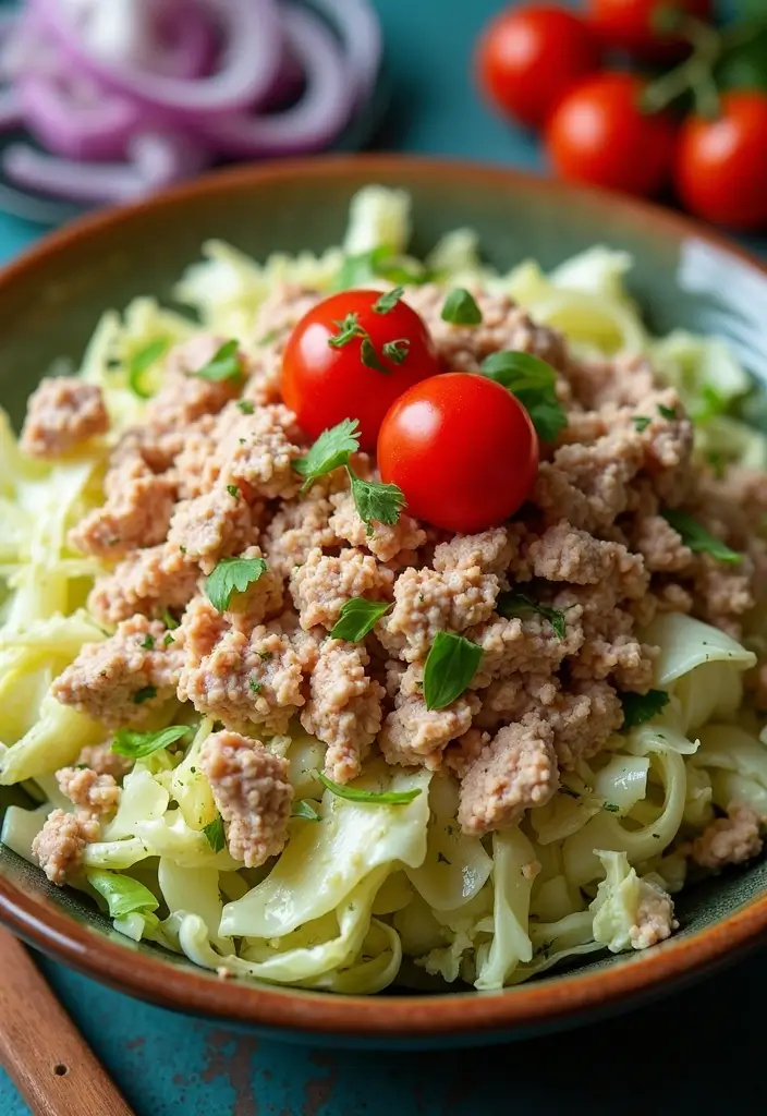30 Healthy Cabbage Salad Recipes for Light Crisp Meals - 27. Cabbage and Tuna Salad