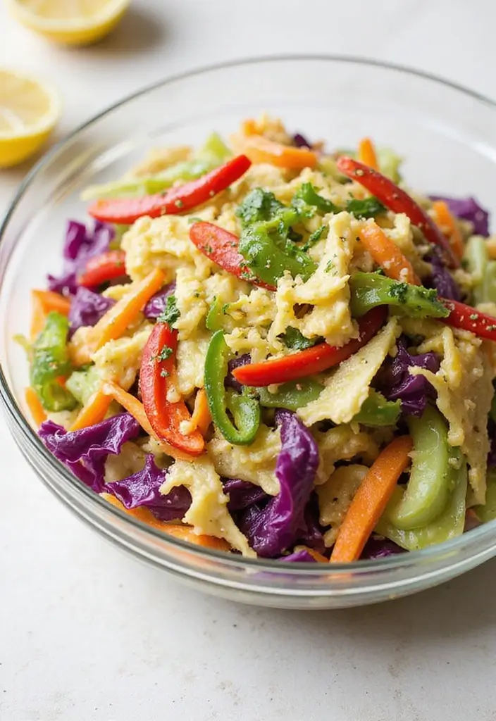 30 Healthy Cabbage Salad Recipes for Light Crisp Meals - 3. Colorful Rainbow Cabbage Salad
