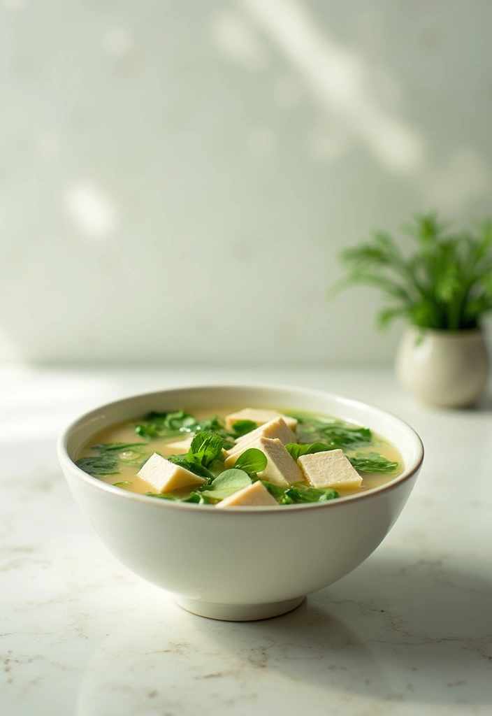 30 Healthy Chinese Soup Recipes You’ll Want to Make Again - 26. Clear Soup with Tofu and Greens