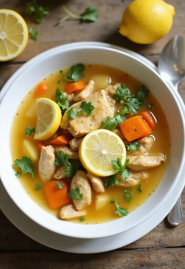 30 Healthy Chinese Soup Recipes You’ll Want to Make Again - 28. Lemon Chicken Soup