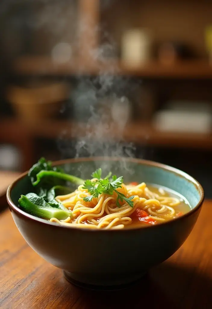 30 Healthy Chinese Soup Recipes You’ll Want to Make Again - 9. Chinese Noodle Soup with Bok Choy